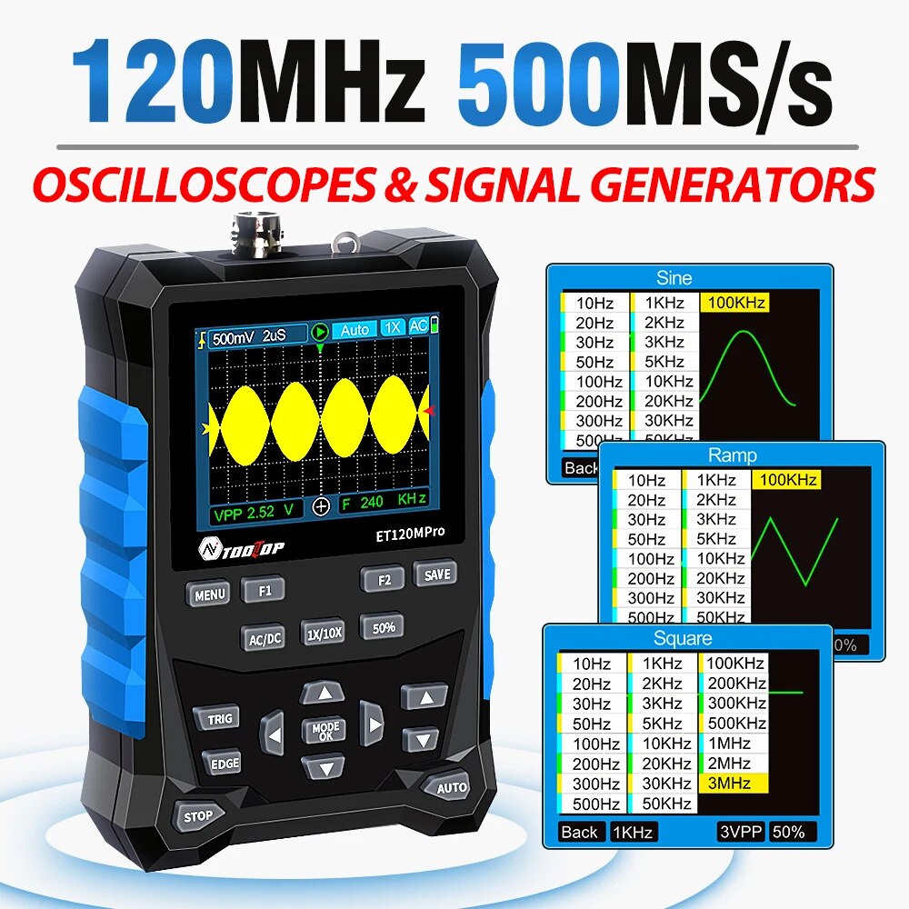 TOOLTOP ET120MPro Portable 120 - огляд і ціна Signal Generator Spectrum Analyzer