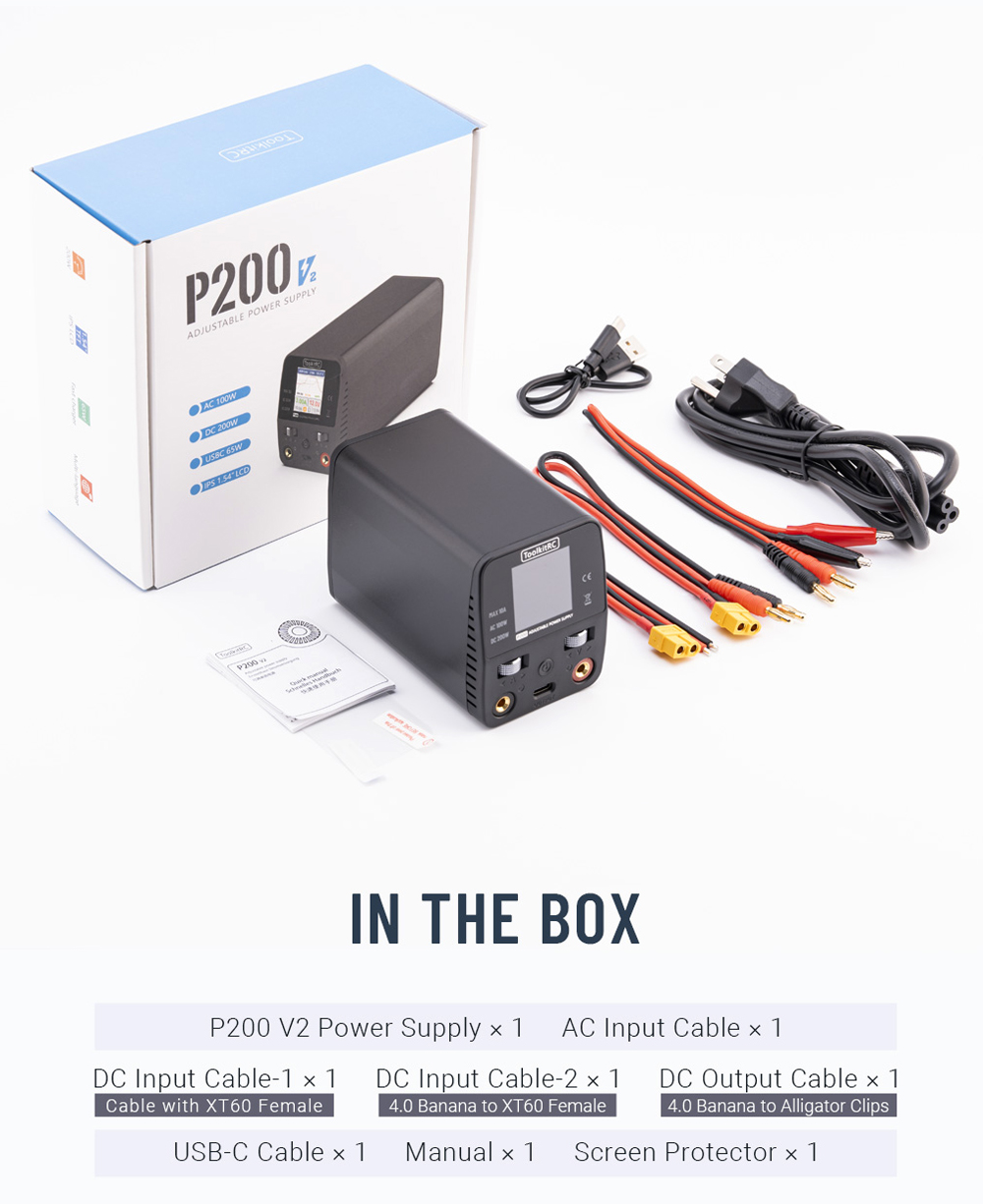 ToolkitRC P200 V2 Power Supply - огляд і ціна Programmable Dc Power Supply 30V 10A
