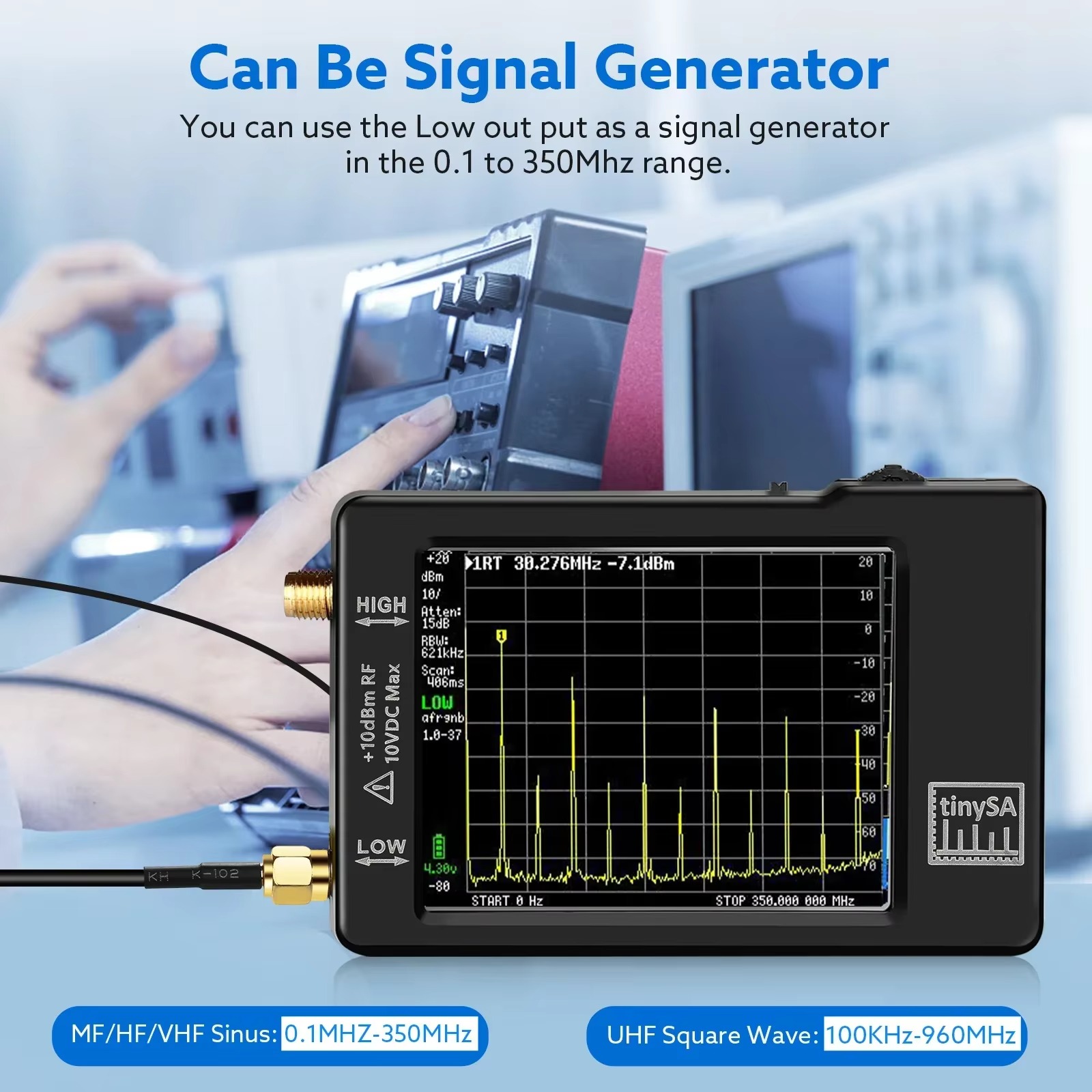 Upgraded Tiny Spectrum Analyze - огляд і ціна Signal Generator Spectrum Analyzer